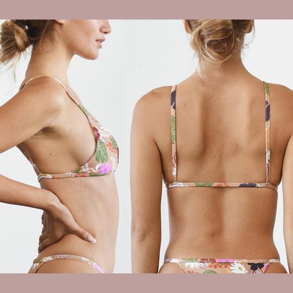 NEW Lokahi Swimwear [ Medium ] Floral Vada Bikini Top in Hana Print - Picture 2 of 10